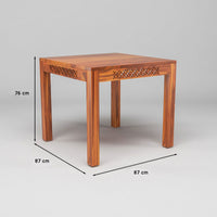 Velora Sheesham Wood Dining Set 2 Seater (Honey Finish)