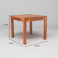 Velora Sheesham Wood Dining Set 4 Seater With Bench (Honey Finish)