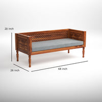 Sovric Solid Sheesham  Wooden 5 Seater Sofa Set (Honey Finish )