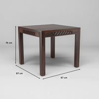 Velora Sheesham Wood Dining Set 2 Seater (Walnut Finish)