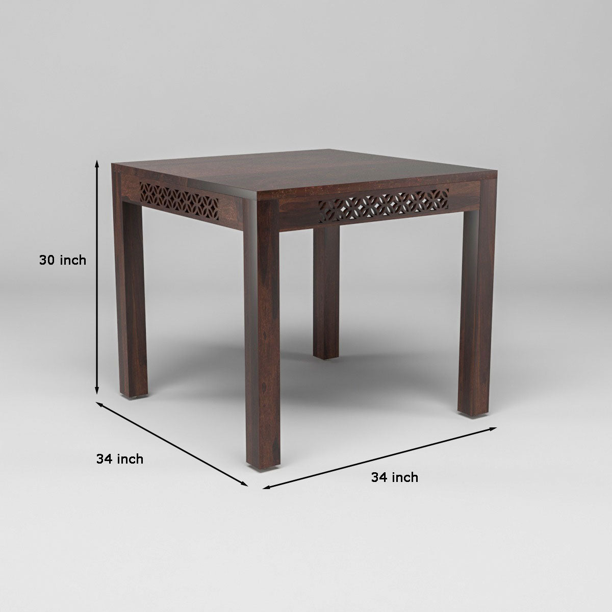 Velora Sheesham Wood Dining Set 4 Seater With Bench (Walnut Finish)