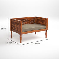Marvon  Solid Sheesham Wooden 4 Seater Sofa Set (Honey Finish )