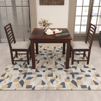 Lorveth Sheesham Wood Dining Set 2 Seater (Walnut Finish)