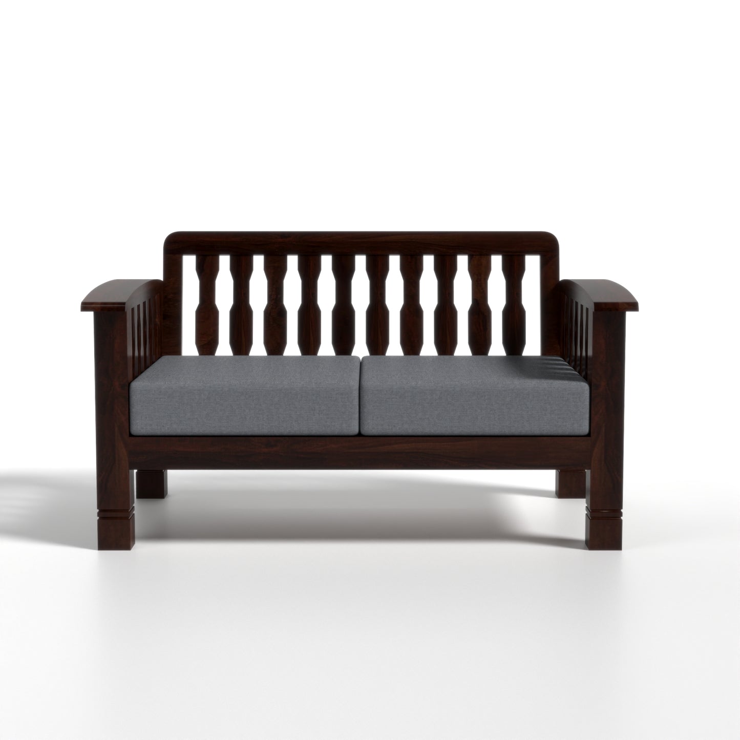Raiden 4 Seater Solid Wood Sofa (Walnut Finish)