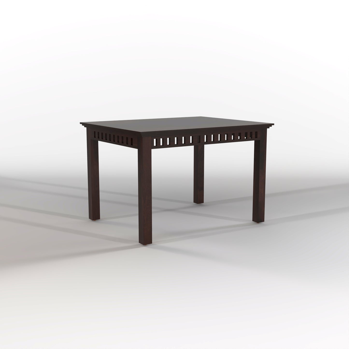 Orvion Sheesham Wood Dining Set 4 Seater With Bench (Walnut Finish)