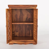 Pivra Solid Sheesham Wood Sideboard and Cabinets (Honey Finish)