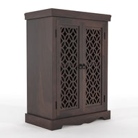 Pivra Solid Sheesham Wood Sideboard and Cabinets (Walnut  Finish)