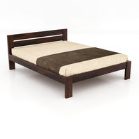 Cethuayn Sheesham Wood Queen Size Bed Without Storage (Walnut Finish)