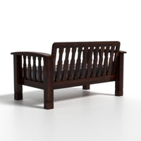 Raiden 4 Seater Solid Wood Sofa (Walnut Finish)