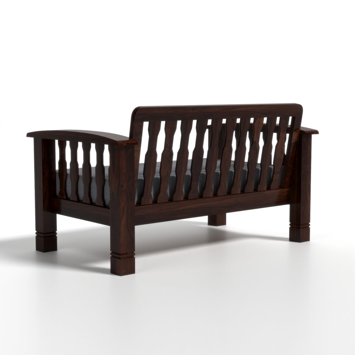 Raiden 3+2 Seater Solid Wood Sofa (Walnut Finish)