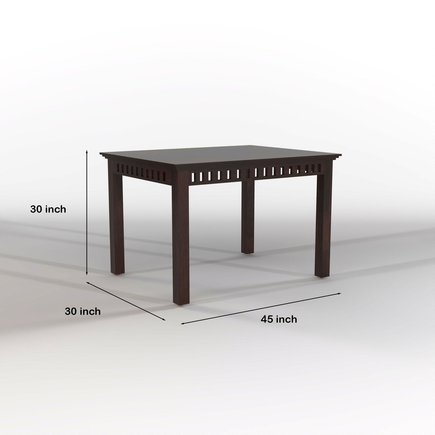 Orvion Sheesham Wood Dining Set 4 Seater With Bench (Walnut Finish)