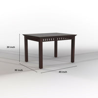 Orvion Sheesham Wood Dining Set 4 Seater With Bench (Walnut Finish)