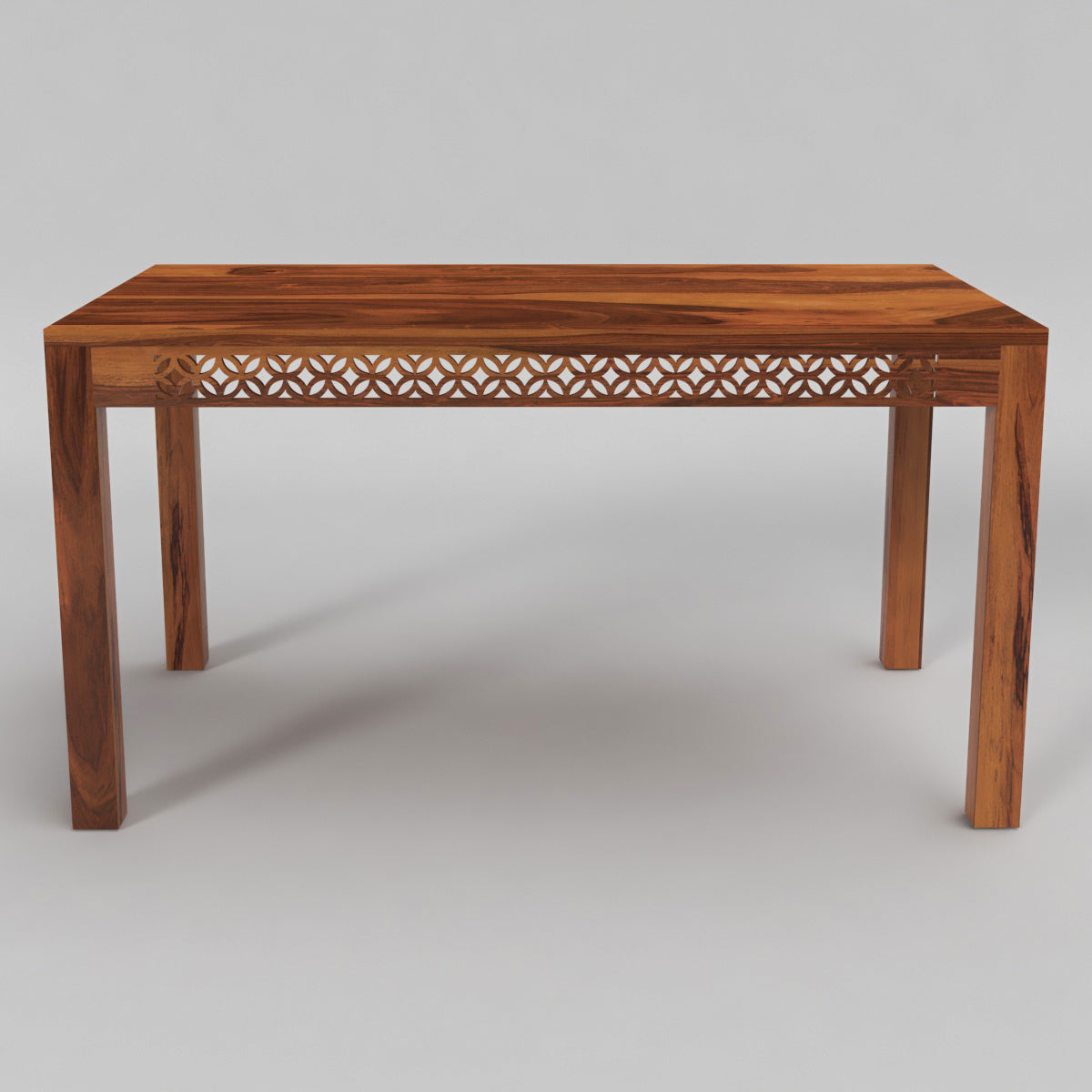 Velora Sheesham Wood Dining Set 6 Seater (Honey Finish)