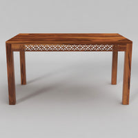 Velora Sheesham Wood Dining Set 6 Seater (Honey Finish)