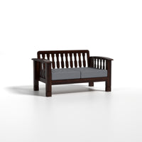 Raiden 4 Seater Solid Wood Sofa (Walnut Finish)