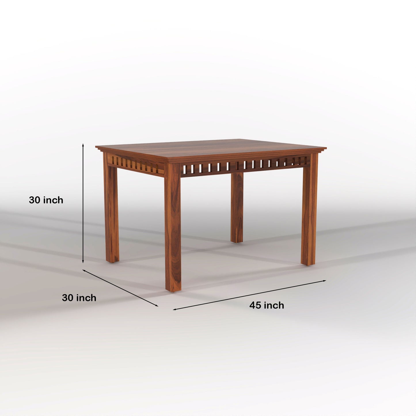 Orvion Sheesham Wood Dining Set 4 Seater With Bench (Honey Finish)