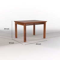 Orvion Sheesham Wood Dining Set 4 Seater With Bench (Honey Finish)