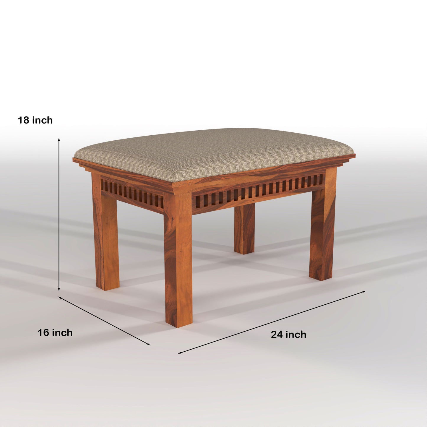 Orvion Sheesham Wood Dining Set 4 Seater With Bench (Honey Finish)