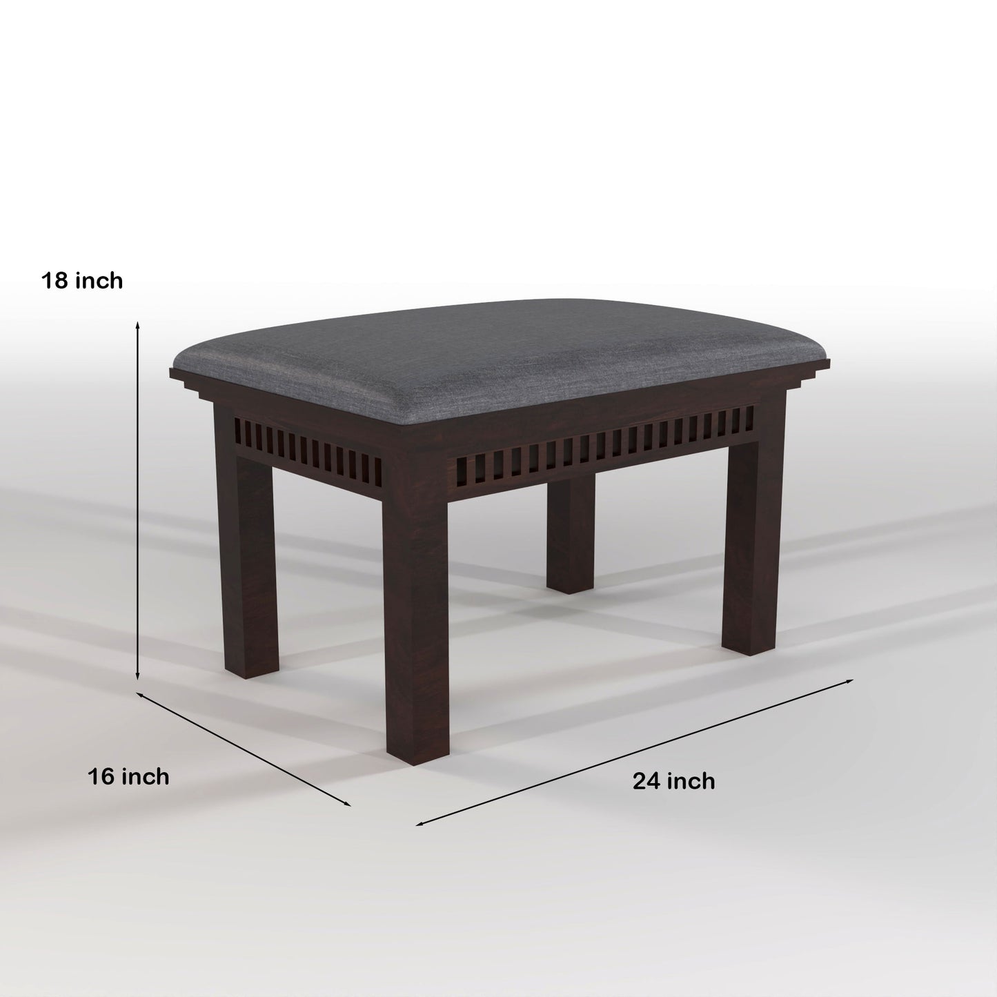 Orvion Sheesham Wood Dining Set 4 Seater With Bench (Walnut Finish)