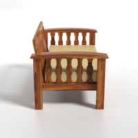 Raiden 4 Seater Solid Wood Sofa (Honey Finish)