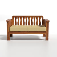 Raiden 4 Seater Solid Wood Sofa (Honey Finish)