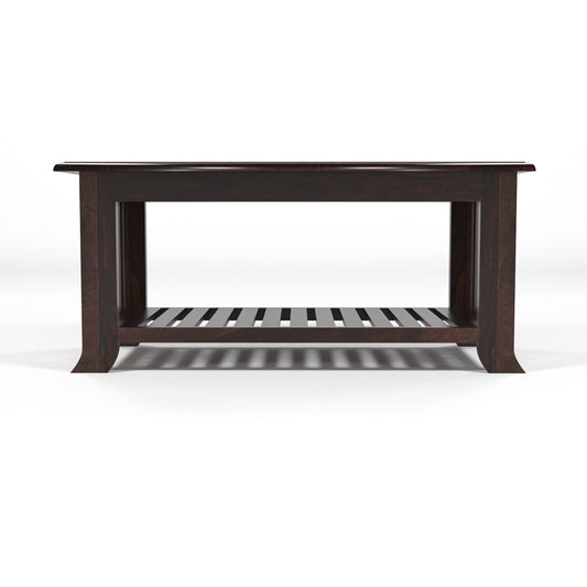 Tivorn Solid Sheesham Wood Coffee Table (Walnut Finish)