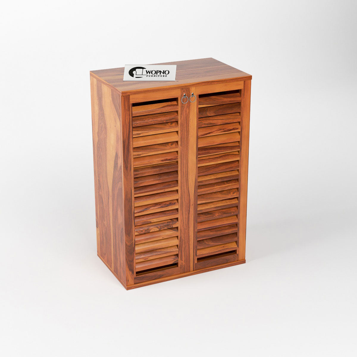 Aurvin Solid Sheesham Wood Shoe Rack  (Honey Finish)