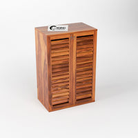 Aurvin Solid Sheesham Wood Shoe Rack  (Honey Finish)