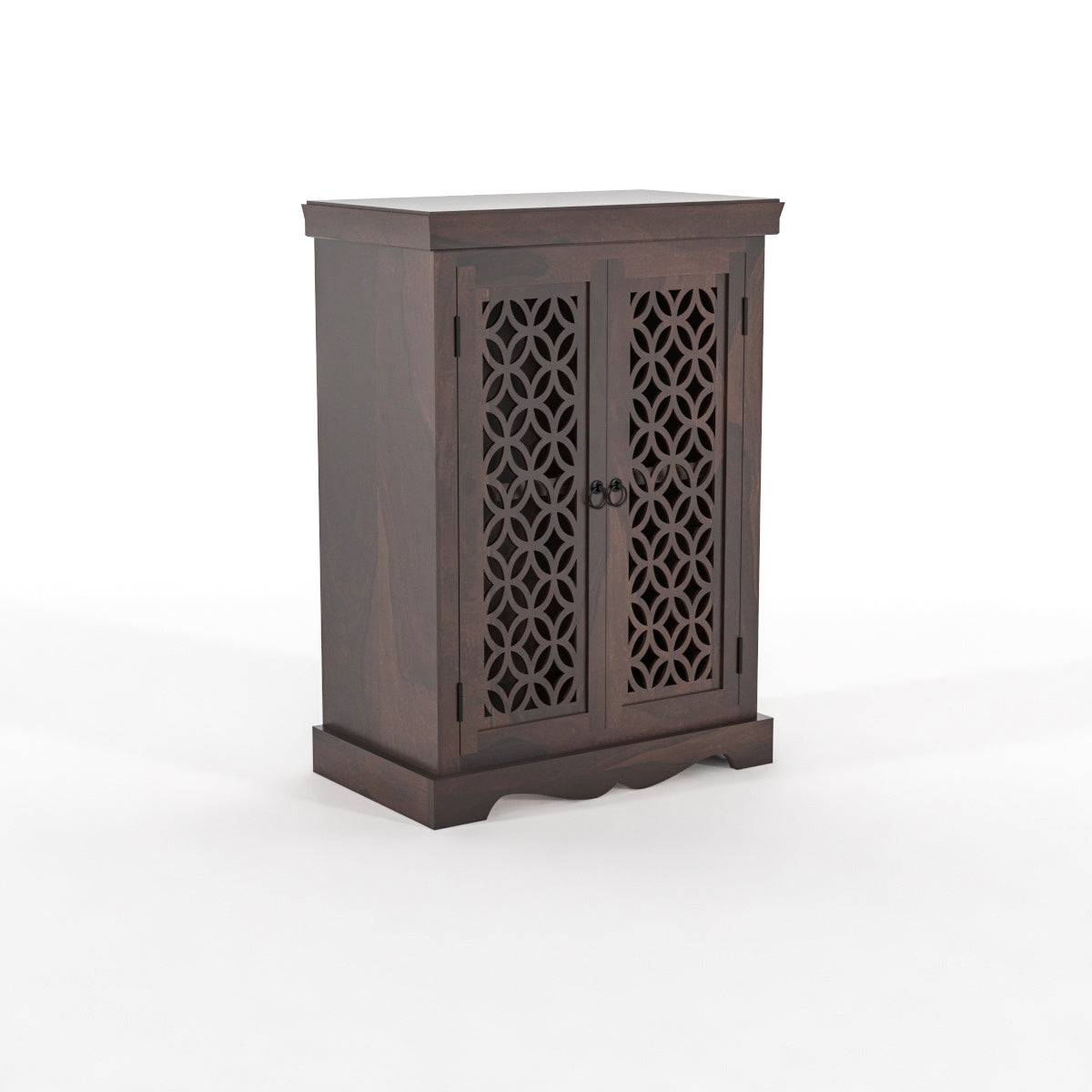 Pivra Solid Sheesham Wood Sideboard and Cabinets (Walnut  Finish)