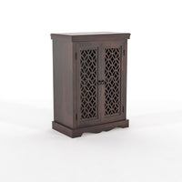 Pivra Solid Sheesham Wood Sideboard and Cabinets (Walnut  Finish)