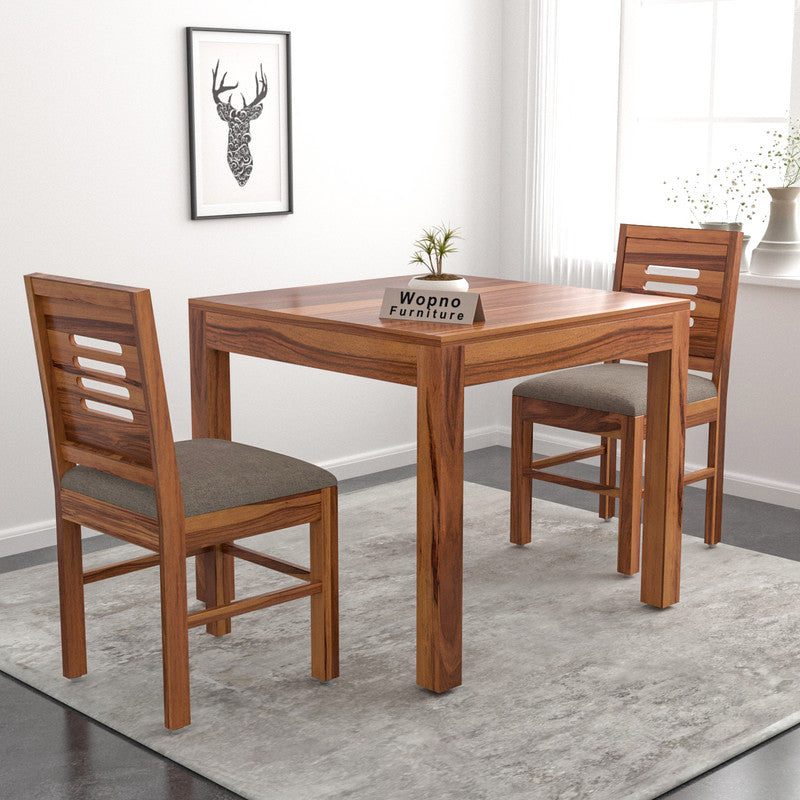 Solvian Sheesham Wood Dining Set 2 Seater (Honey Finish)
