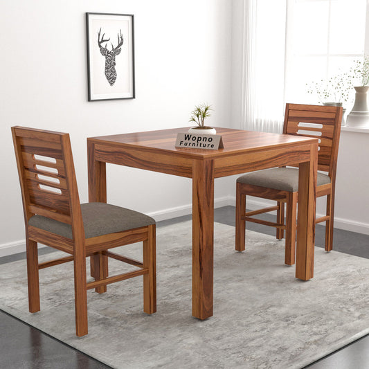 Solvian Sheesham Wood Dining Set 2 Seater (Honey Finish)