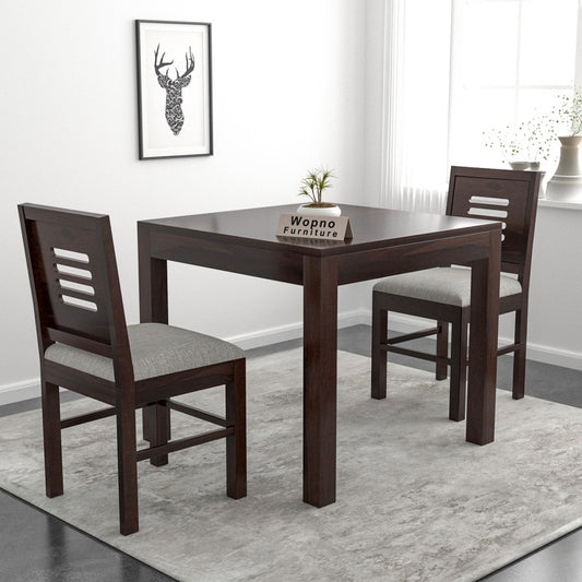 Solvian Sheesham Wood Dining Set 2 Seater (Walnut Finish)