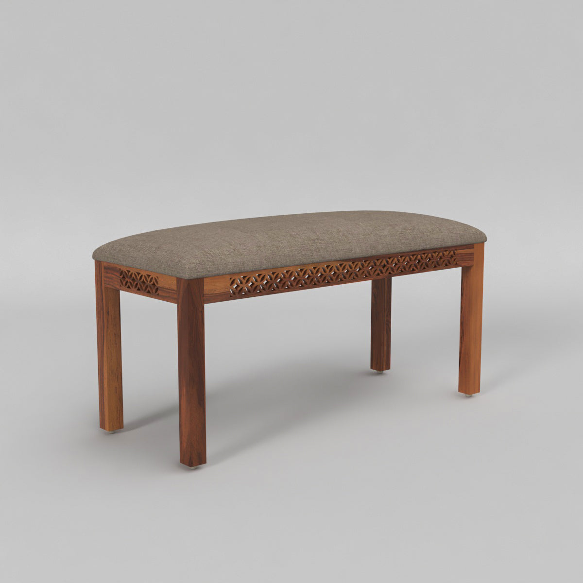 Velora Sheesham Wood Dining Set 6 Seater With Bench (Honey Finish)