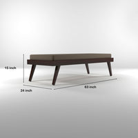 Lomric Solid Sheesham Wood Diwan Bed (Walnut Finish )