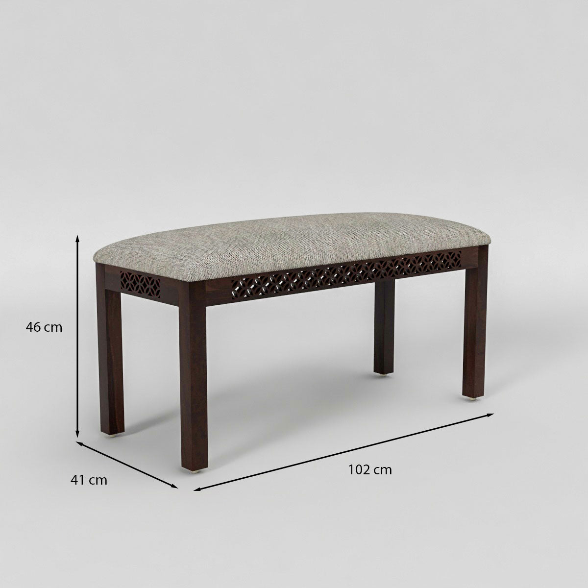 Velora Sheesham Wood Dining Set 6 Seater With Bench (Walnut Finish)