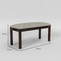 Velora Sheesham Wood Dining Set 6 Seater With Bench (Walnut Finish)