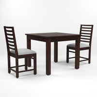 Lorveth Sheesham Wood Dining Set 2 Seater (Walnut Finish)