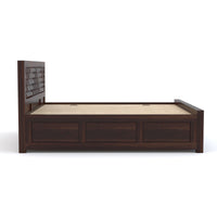 Durello Sheesham Wood Queen Size Bed With Storage (Walnut Finish)