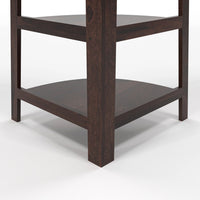 Zentor Solid Sheesham Wood 5 Tier Corner Ladder Shelf Floor Standing (Walnut Finish))