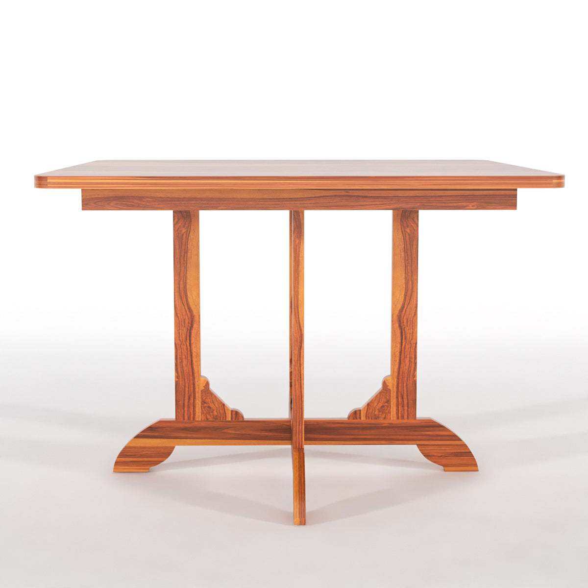 Virello Sheesham Wood Dining Set 4 Seater (Honey Finish)