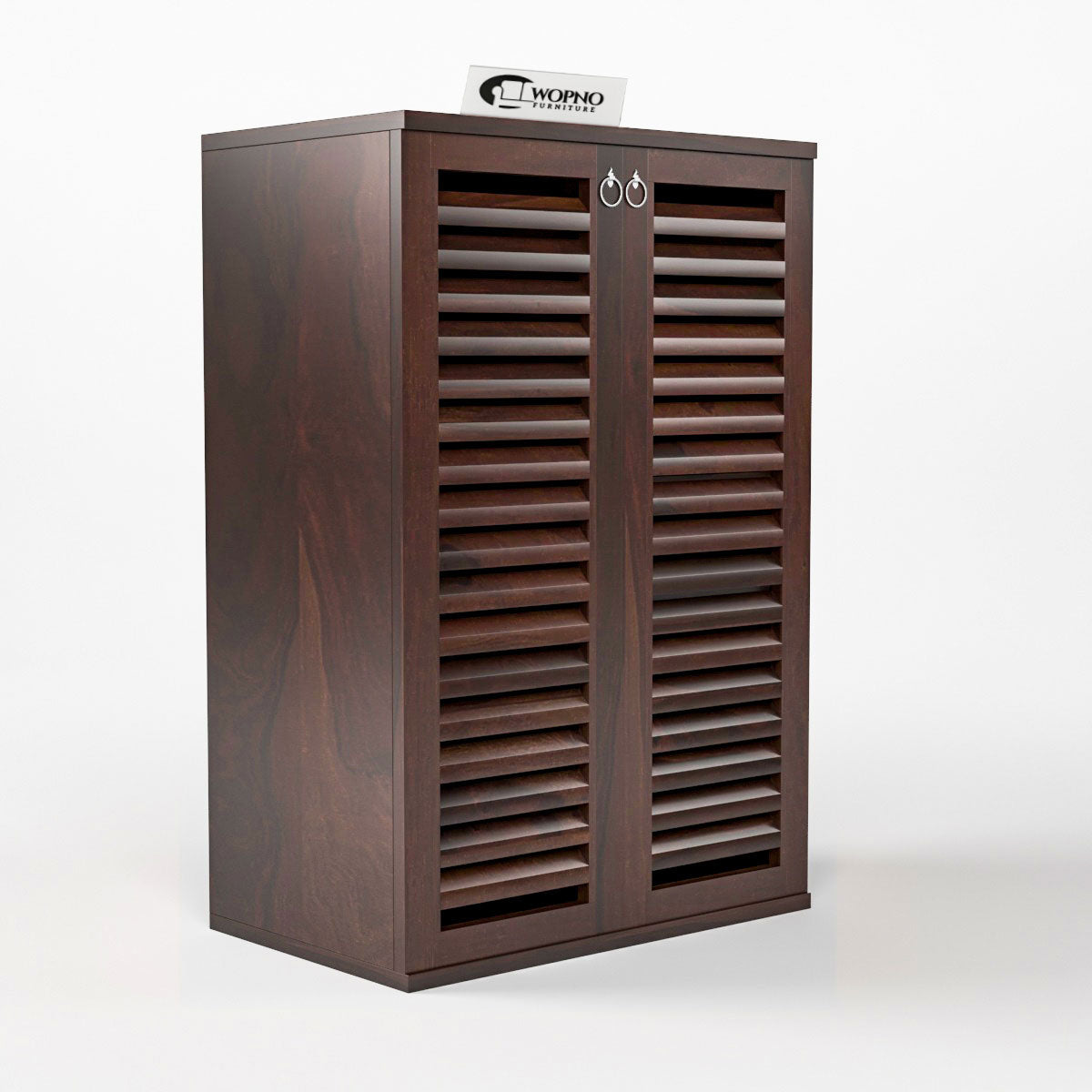 Aurvin Solid Sheesham Wood Shoe Rack  (Walnut Finish)