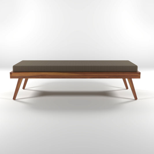 Lomric Solid Sheesham Wood Diwan Bed (Honey Finish )