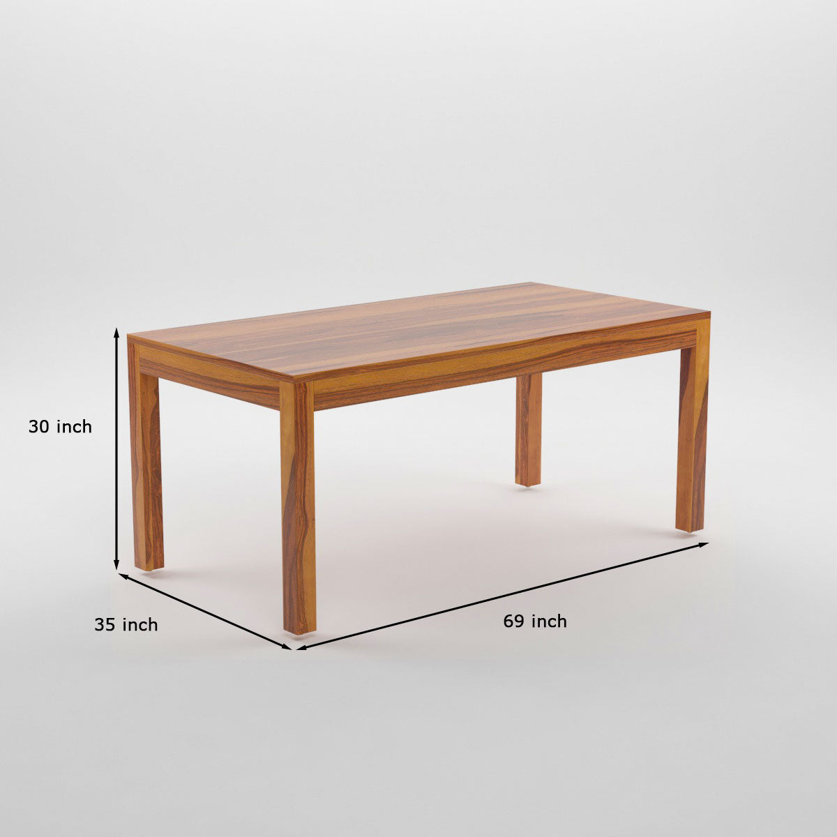 Norvik Sheesham Wood Dining Set 8 Seater (Honey Finish)