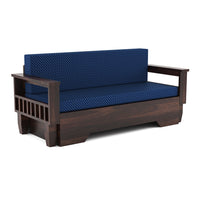 Deyric  Solid Sheesham Wooden 3 Seater Sofa Cum Bed  (Walnut , Finish)