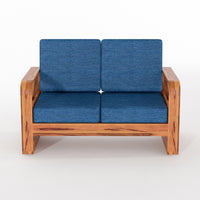 Juvric  Solid Sheesham Wooden 2 Seater Sofa Set (Honey Finish)