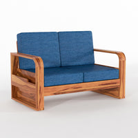 Juvric  Solid Sheesham Wooden 2 Seater Sofa Set (Honey Finish)