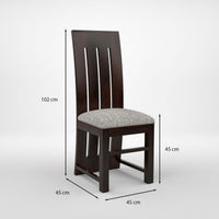 Zephora Sheesham Wood Dining Set 6 Seater (Walnut Finish)