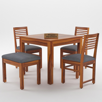Norvik Sheesham Wood Dining Set 4 Seater With Bench (Honey Finish)