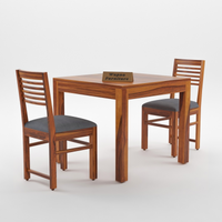 Norvik Sheesham Wood Dining Set 2 Seater (Honey Finish)